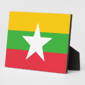 Birma-Flagge; Myanmar Fotoplatte (Seite)