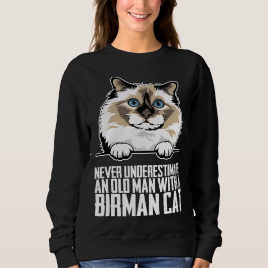 Birma-Katze Birma-Kätzchen Birma-Mutter 1 Sweatshirt (Vorderseite)