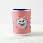 Birma Katze - Farbige Illustration Tasse (Zentrum)