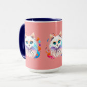 Birma Katze - Farbige Illustration Tasse (Vorderseite Links)