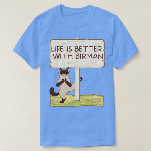 Birma-Katze T-Shirt (Design vorne)