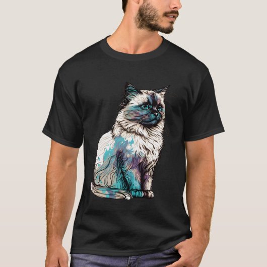 Birma-Katzenrasse Farbige Mutter Lady T-Shirt (Vorderseite)