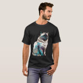 Birma-Katzenrasse Farbige Mutter Lady T-Shirt (Vorne ganz)