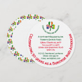 Birma Myanmar Irish USA Kleeblatt Birthday Einladung (Vorne/Hinten)