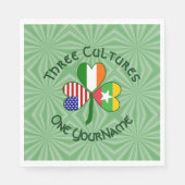 Birma (Myanmar) Irland USA Kleeblatt Birthday Serviette (Vorderseite)