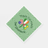 Birma (Myanmar) Irland USA Kleeblatt Birthday Serviette (Ecke)