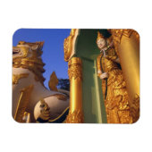 Birma (Myanmar), Rangoon (Yangon)-Tempel Magnet (Horizontal)