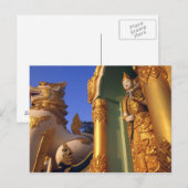 Birma (Myanmar), Rangoon (Yangon)-Tempel Postkarte (Vorne/Hinten)