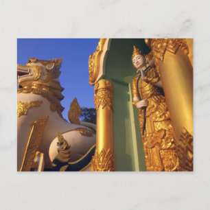 Birma (Myanmar), Rangoon (Yangon)-Tempel Postkarte