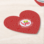 Birma/Myanmar - Rote LIEBE Personalisiert Untersetzer (angewinkelt)