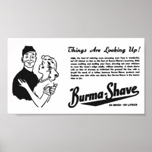 Birma Shave Adoring Poster