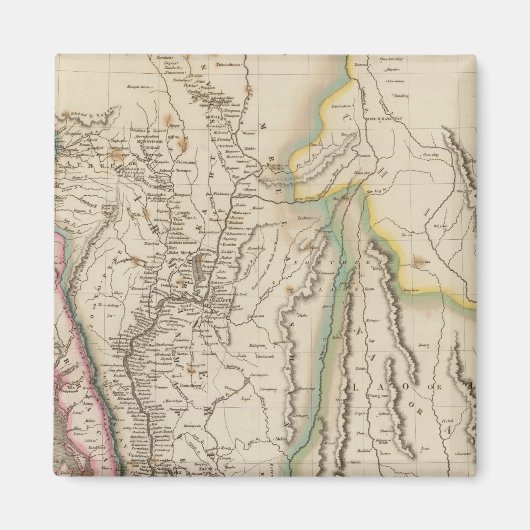 Birmah, Anam, Siam, Thailand Magnet (Vorne)