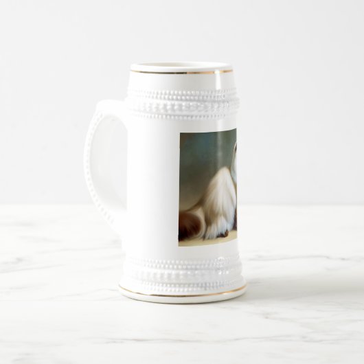 Birman Cat Bierglas (Vorderseite Links)