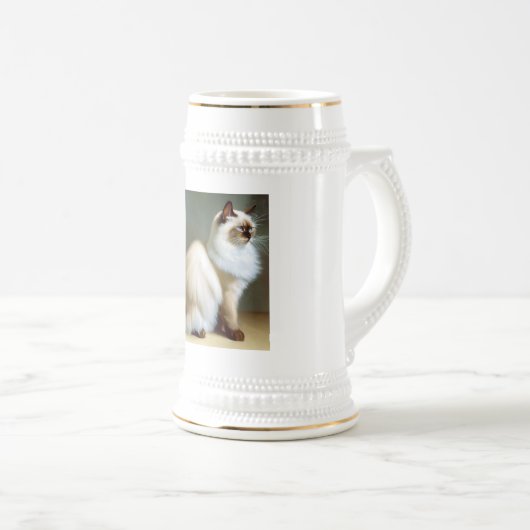Birman Cat Bierglas (VorderseiteRechts)