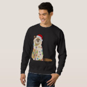 Birman Cat Christmas Lights Xmas Cat Lover Santa H Sweatshirt (Vorne ganz)