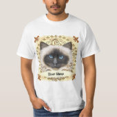 Birman Cat Fleur De Lis T-Shirt (Vorderseite)