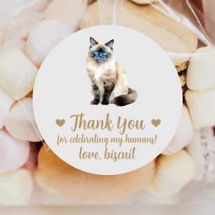 Birman Cat Gastgeschenk Hochzeit Stickers