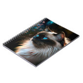Birman Cat im Blumenfolien-Notebook Notizblock (Linke Seite)
