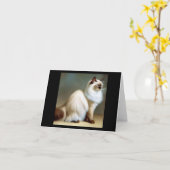 Birman Cat Karte (Gelbe Blume)