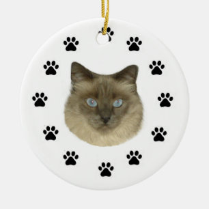 Birman Cat Keramik Ornament