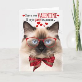 Birman Cat Lover Feline Spaß Valentinstag Feiertagskarte