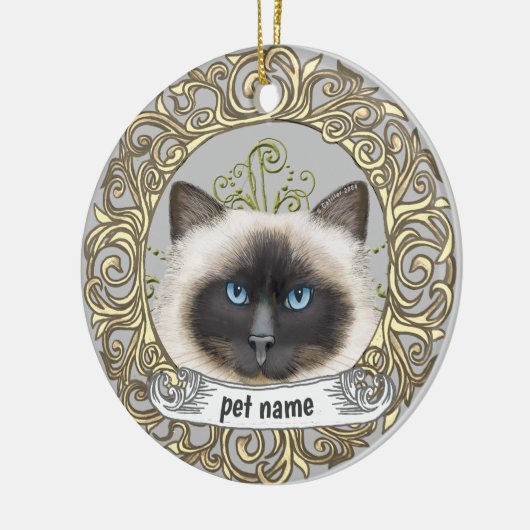 Birman Cat Loving Memory Ornament (Links)