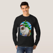 Birman Cat Niedlich Weihnachtsbaumdekor T-Shirt (Vorne ganz)