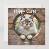 Birman Cat - Osterfeierkarte Feiertagskarte (Rückseite)