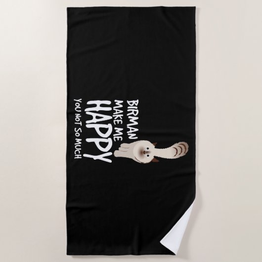 Birman Cat Strandtuch (Vorderseite)