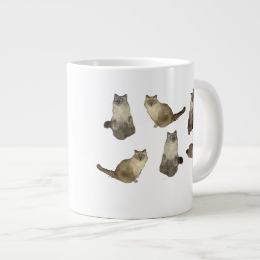 Birman Cats Jumbo-Tasse (Vorderseite Rechts)