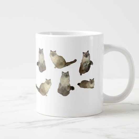 Birman Cats Jumbo-Tasse (Rechts)
