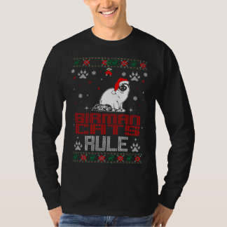Birman Cats Rule Pet Liebhaber Weihnachten Ugly Sw T-Shirt