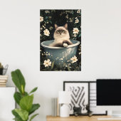 Birman In Bathtub Poster, Funny Cat Poster, Birman Poster (Heimbüro)