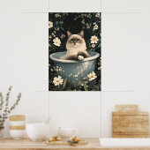 Birman In Bathtub Poster, Funny Cat Poster, Birman Poster (Küche)