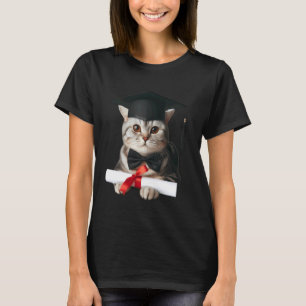 Birman-Katze Abschlussfeier Mütze Absolvent Diplom T-Shirt