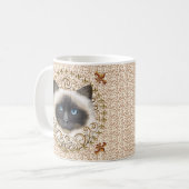 Birman-Katze Fleur De Lis Tasse (Vorderseite Links)