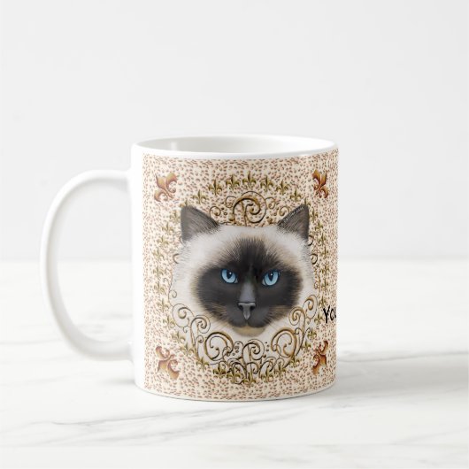 Birman-Katze Fleur De Lis Tasse (Links)