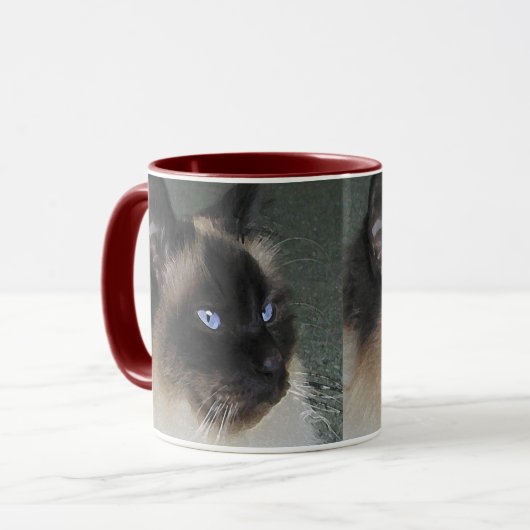Birman Ragdoll Cat and Kitty Quote Tasse (Vorderseite Links)