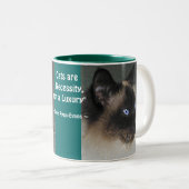 Birman Ragdoll Cat and Kitty Quote Zweifarbige Tasse (VorderseiteRechts)