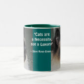 Birman Ragdoll Cat and Kitty Quote Zweifarbige Tasse (Mittel)