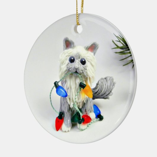 Birman Ragdoll Cat Keramik Ornament (Links)