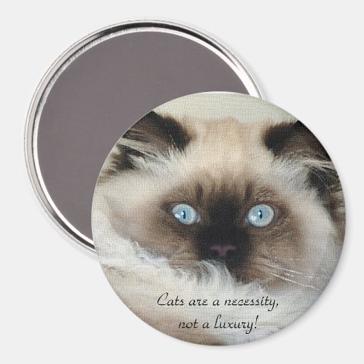 Birman - Ragdoll Cat Lover Magnet (Vorderseite/Rückseite)