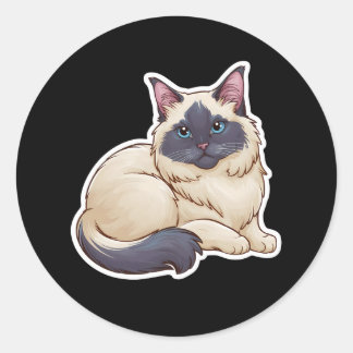 Birman Runder Aufkleber