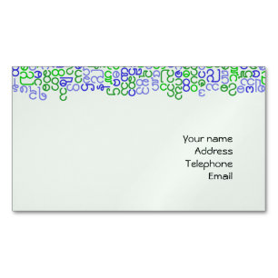 birmanisch magnetische visitenkarte