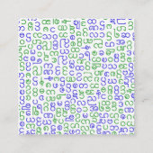 birmanisch quadratische visitenkarte (Rückseite)