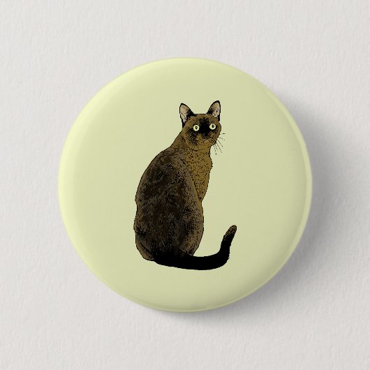 Birmanische Katze Button (Vorderseite)
