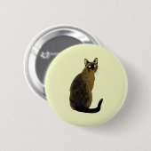Birmanische Katze Button (Vorne & Hinten)