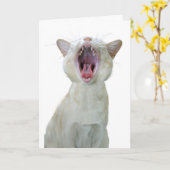 Birmanische Katze - Geburtstagskarte Karte (Gelbe Blume)