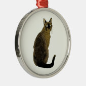 Birmanische Katze Silbernes Ornament (Rechts)