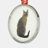 Birmanische Katze Silbernes Ornament (Links)